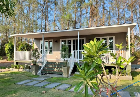 ไอเดียบ้านน็อคดาวน์สไตล์นอดิกส์มินิมอล ขนาด 58.5 ตร.ม. งบ 8 แสน รูปที่ 9