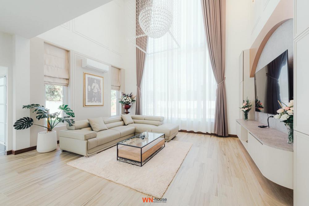 บ้านสองชั้นโทนขาว ขนาด 4 ห้องนอน 4 ห้องน้ำ พื้นที่ 450 ตร.ม. รูปที่ 6