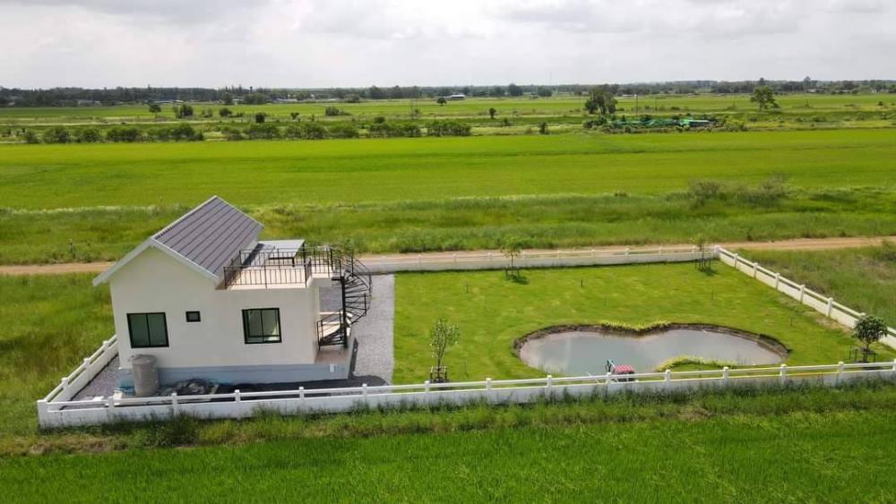 บ้านสวนนอร์ดิกมินิมอล มีดาดฟ้า บ้านสวนท่ามกลางทุ่งนา รูปที่ 10