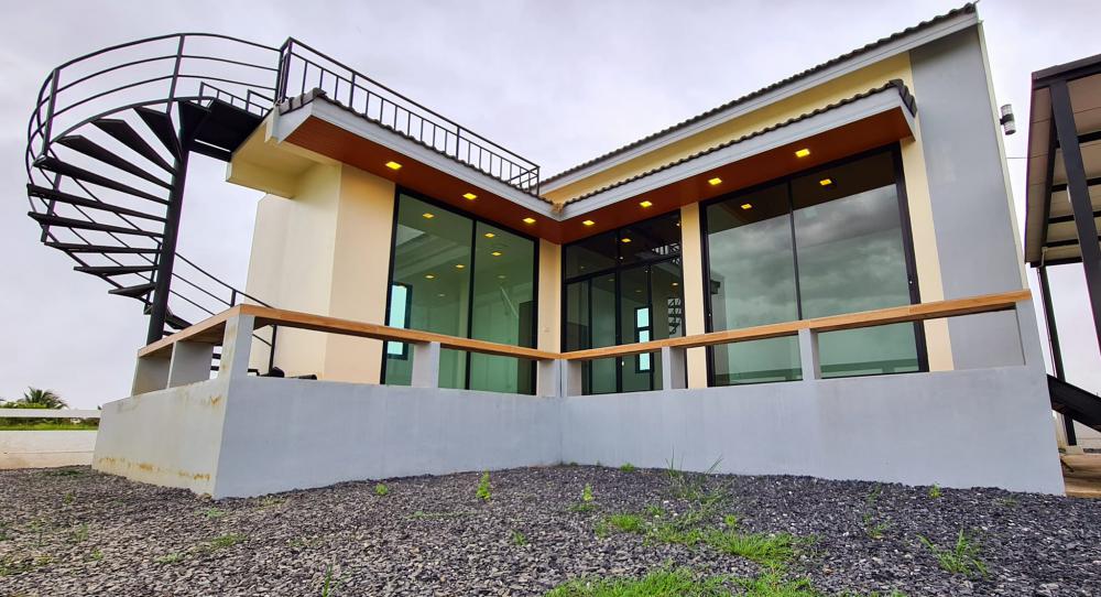 บ้านสวนนอร์ดิกมินิมอล มีดาดฟ้า บ้านสวนท่ามกลางทุ่งนา รูปที่ 11