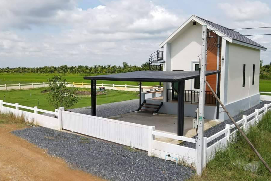 บ้านสวนนอร์ดิกมินิมอล มีดาดฟ้า บ้านสวนท่ามกลางทุ่งนา รูปที่ 3