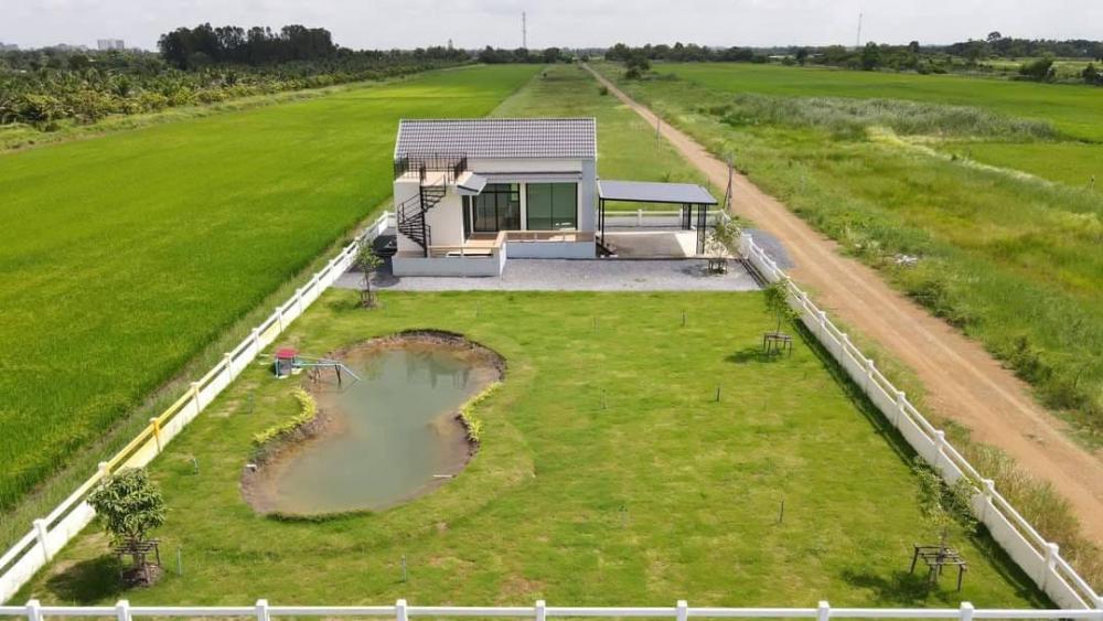 บ้านสวนนอร์ดิกมินิมอล มีดาดฟ้า บ้านสวนท่ามกลางทุ่งนา รูปที่ 4