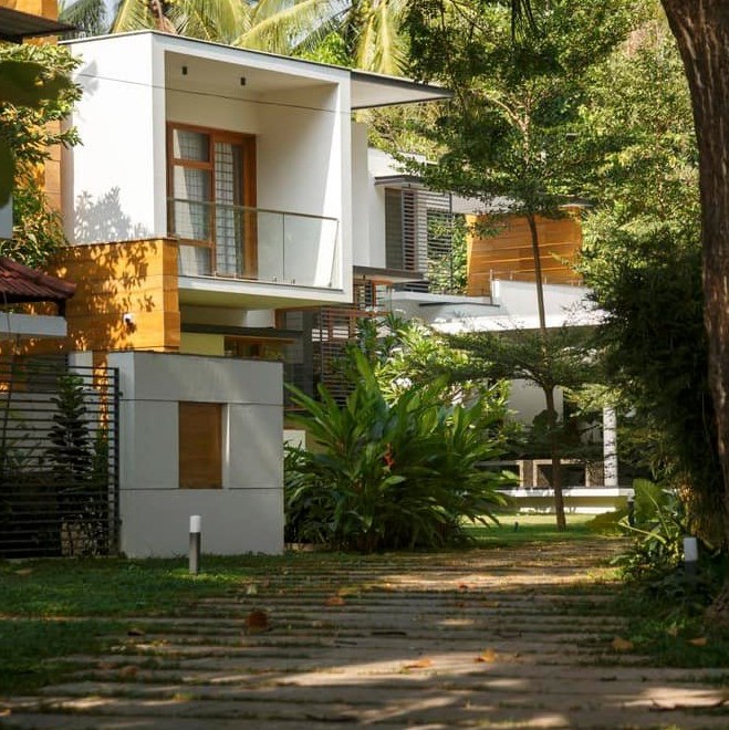 ไอเดียบ้านโมเดิร์นทรงกล่องสถาปนิกต่างชาติ  จัดสวนและพื้นที่นั่งเล่นรอบบ้าน รูปที่ 10