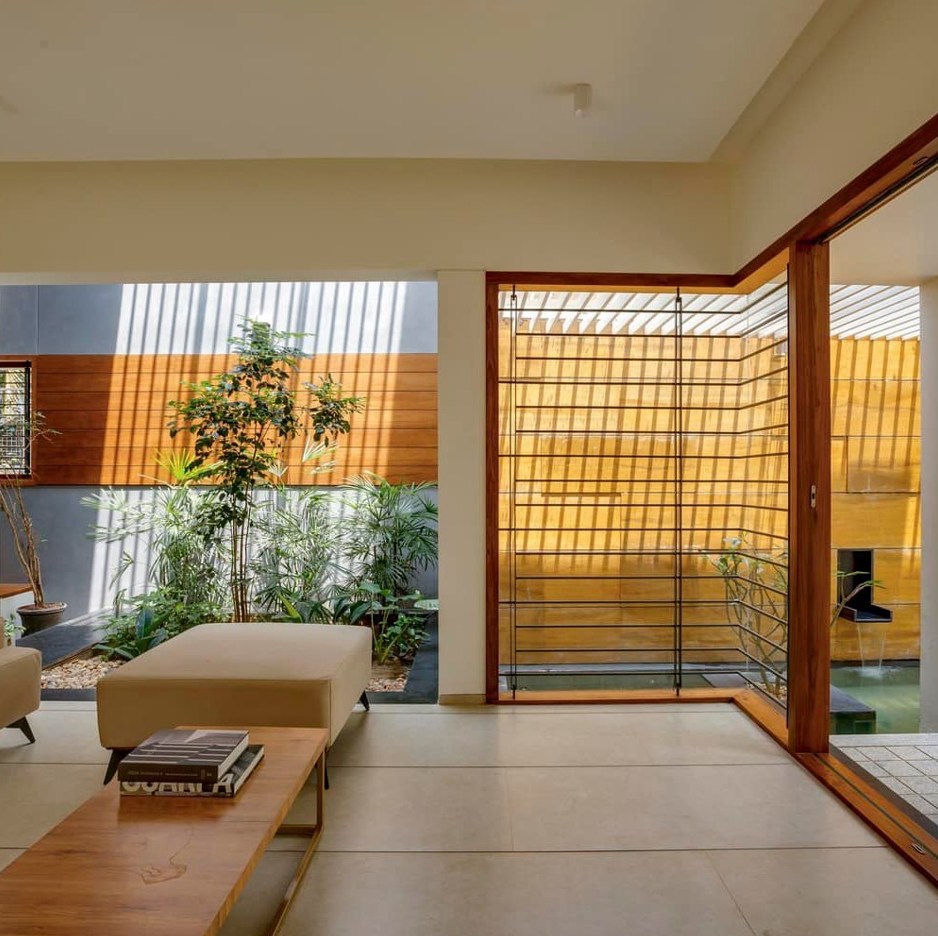 ไอเดียบ้านโมเดิร์นทรงกล่องสถาปนิกต่างชาติ  จัดสวนและพื้นที่นั่งเล่นรอบบ้าน รูปที่ 4