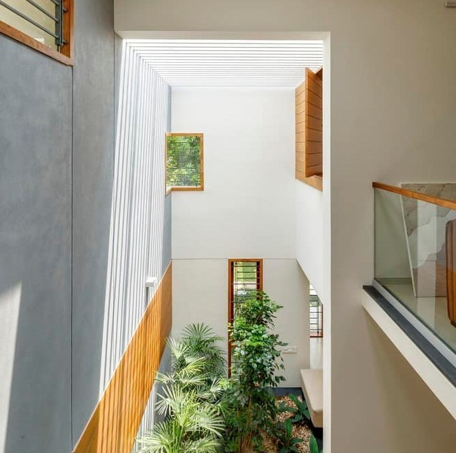 ไอเดียบ้านโมเดิร์นทรงกล่องสถาปนิกต่างชาติ  จัดสวนและพื้นที่นั่งเล่นรอบบ้าน รูปที่ 8