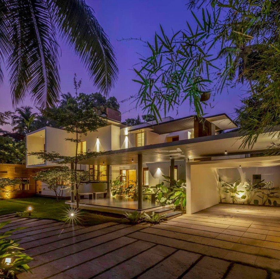 ไอเดียบ้านโมเดิร์นทรงกล่องสถาปนิกต่างชาติ  จัดสวนและพื้นที่นั่งเล่นรอบบ้าน รูปที่ 9