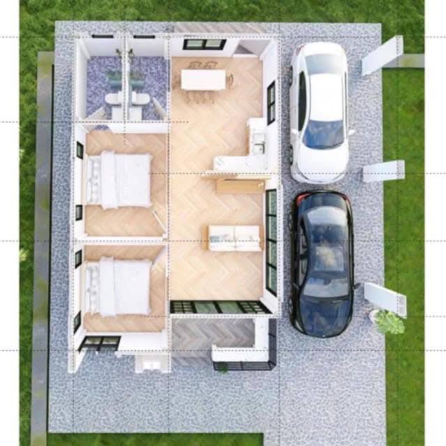 บ้านหลังเล็ก เรียบง่าย มินิมอล มีพื้นที่ใช้งานครบงบก่อสร้างเริ่มต้น 6.5 แสน รูปที่ 11