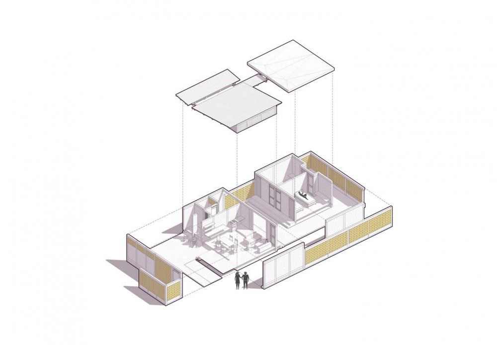 บ้านโมเดิร์นไม่ฉาบปูนโชว์อิฐบล็อกแบบดิบๆ รูปที่ 7