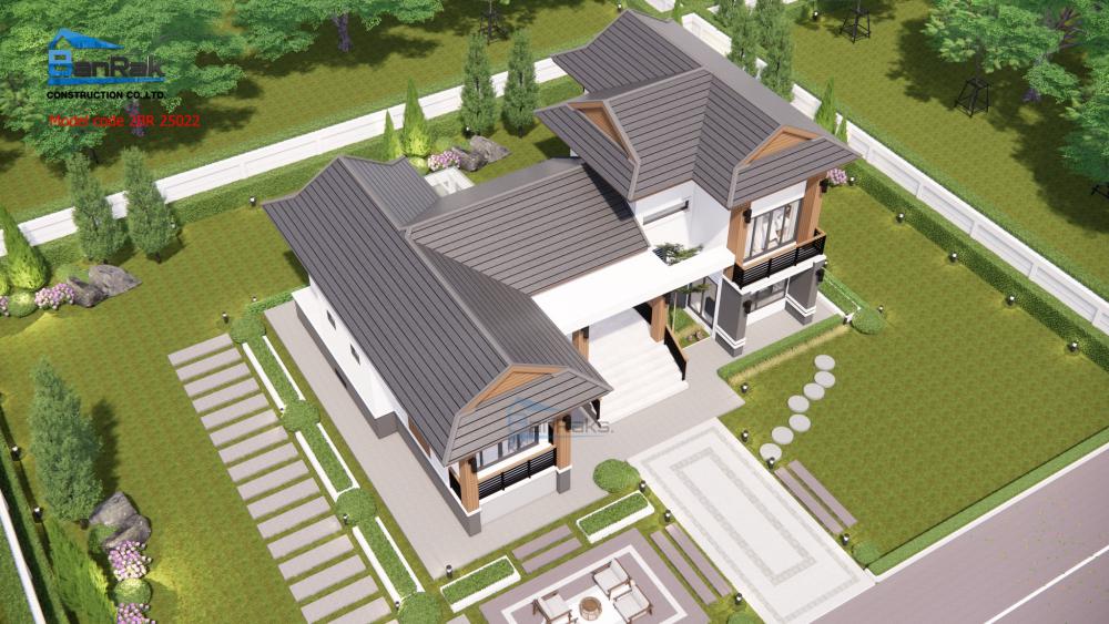 แบบบ้าน 2 ชั้น : 4 ห้องนอน 4 ห้องน้ำ งบ 3.58 ลบ. รูปที่ 10