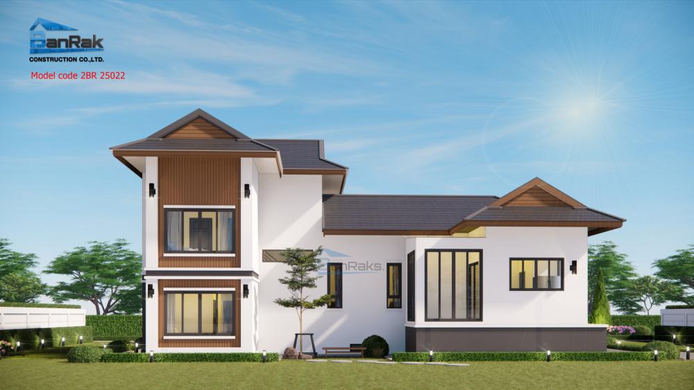 แบบบ้าน 2 ชั้น : 4 ห้องนอน 4 ห้องน้ำ งบ 3.58 ลบ. รูปที่ 3