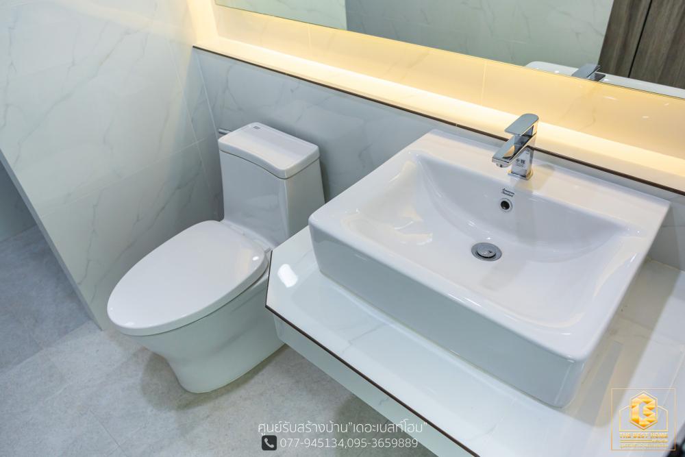 แบบบ้านปั้นหยาโมเดิร์นชั้นเดียว ขนาด 3 ห้องนอน 3 ห้องน้ำ ห้องรับแขก/นั่งเล่น 1 รับประทานอาหาร1 ห้องครัว 1 ซักล้าง 2 และโรงจอดรถ รูปที่ 41