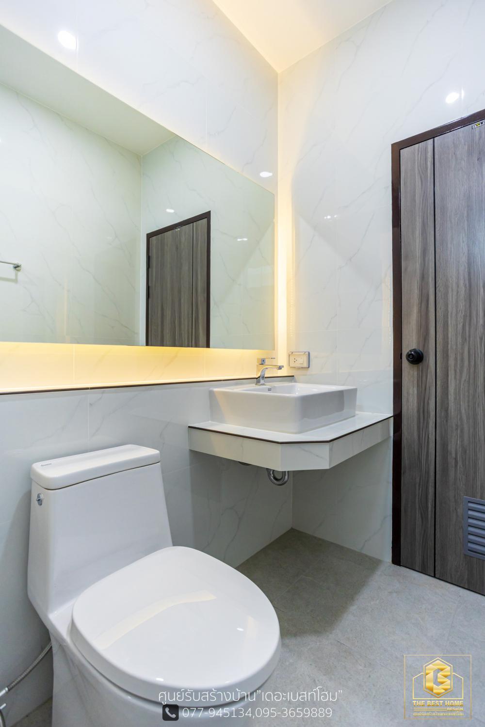 แบบบ้านปั้นหยาโมเดิร์นชั้นเดียว ขนาด 3 ห้องนอน 3 ห้องน้ำ ห้องรับแขก/นั่งเล่น 1 รับประทานอาหาร1 ห้องครัว 1 ซักล้าง 2 และโรงจอดรถ รูปที่ 38