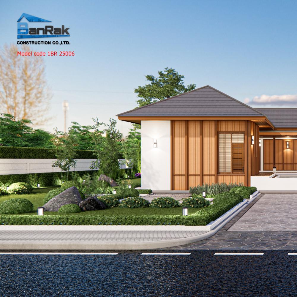 แบบบ้าน 1 ชั้น : 3 ห้องนอน 4 ห้องน้ำ พื้นที่ใช้สอยรวม : 180 ตารางเมตร  งบ 3.66 ลบ. รูปที่ 5