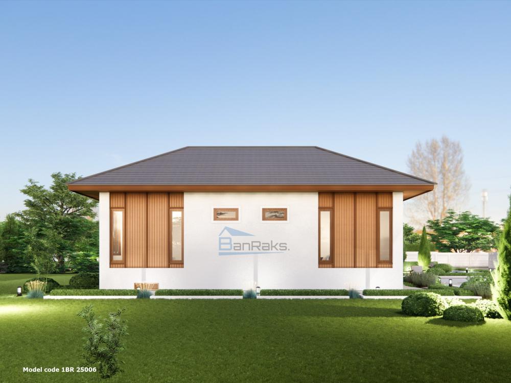 แบบบ้าน 1 ชั้น : 3 ห้องนอน 4 ห้องน้ำ พื้นที่ใช้สอยรวม : 180 ตารางเมตร  งบ 3.66 ลบ. รูปที่ 7