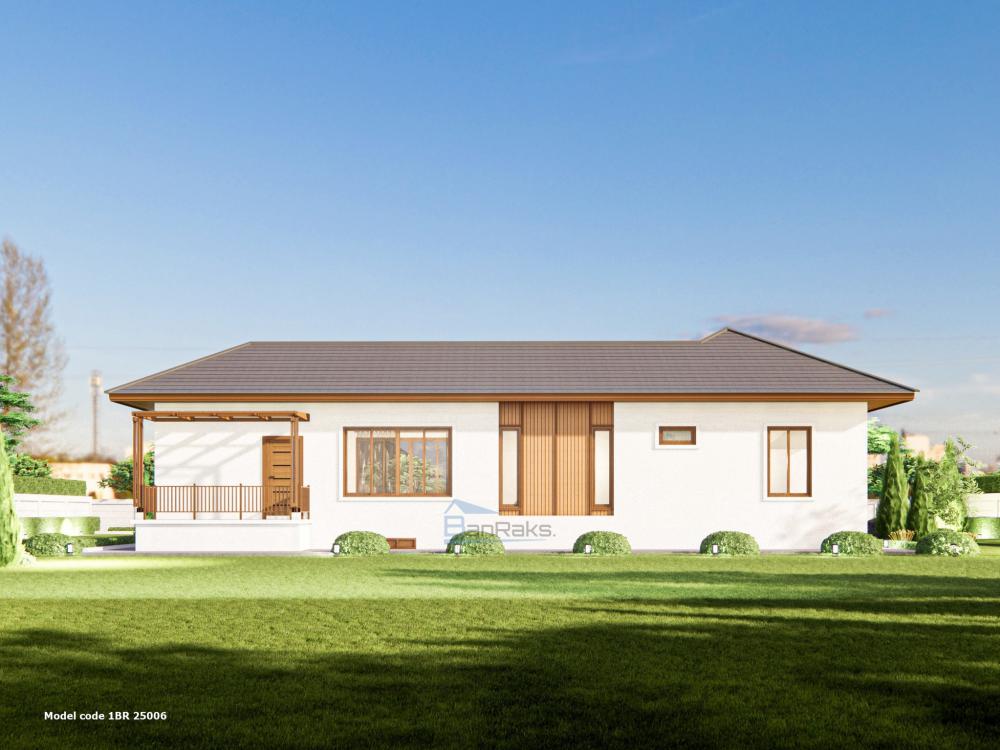 แบบบ้าน 1 ชั้น : 3 ห้องนอน 4 ห้องน้ำ พื้นที่ใช้สอยรวม : 180 ตารางเมตร  งบ 3.66 ลบ. รูปที่ 9