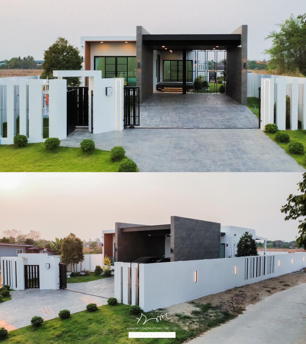 ไอเดียบ้านสไตล์ทรงกลอ่งโมเดิร์นพื้นที่กว้าง ฟังก์ชั่นครบ จัดสวนได้สวย น่าอยู่จัง รูปที่ 9