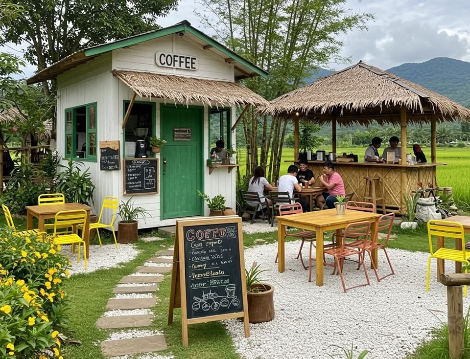 ไอเดียร้านคาเฟ่ริมทุ่งนา รูปที่ 1