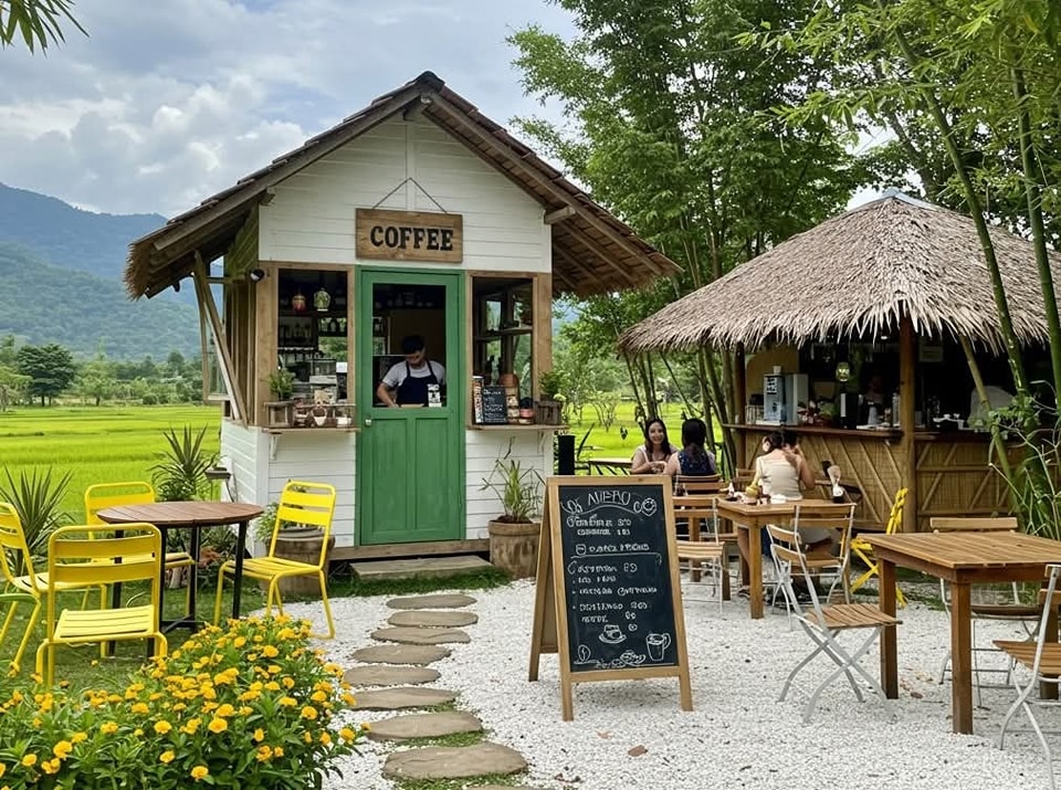 ไอเดียร้านคาเฟ่ริมทุ่งนา รูปที่ 2