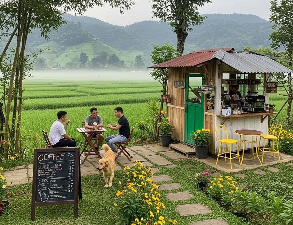 ไอเดียร้านคาเฟ่ริมทุ่งนา รูปที่ 5