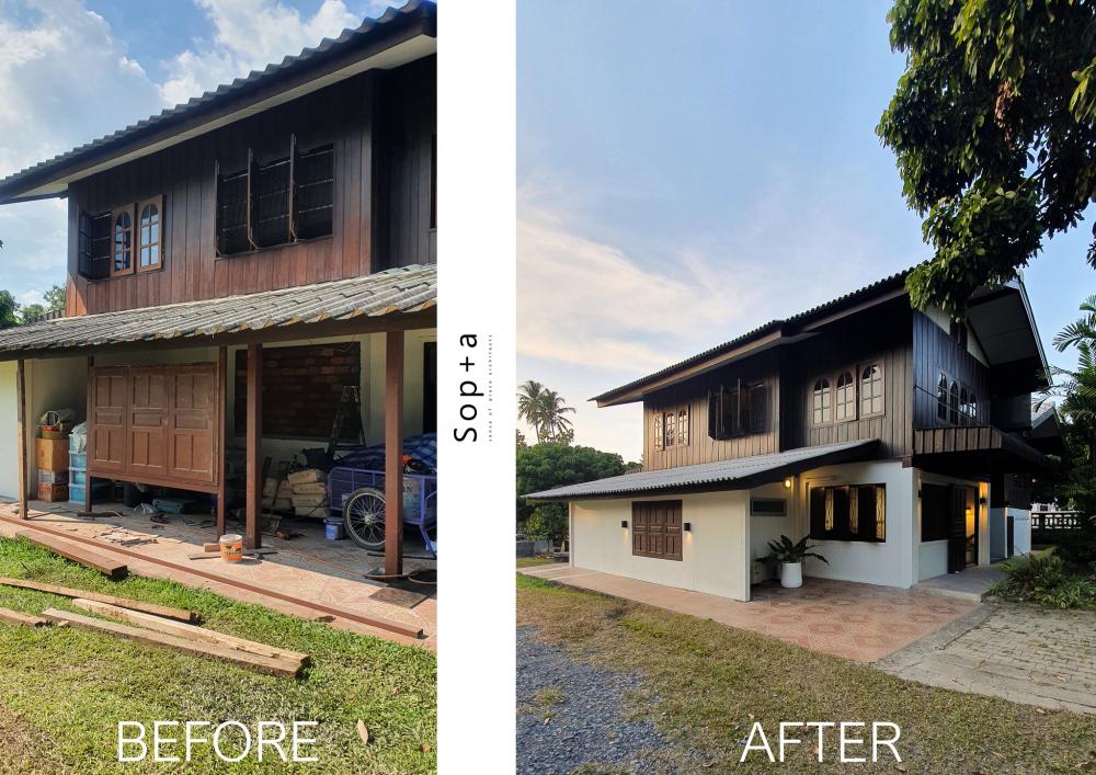 รีโนเวทบ้านพักอาศัย บ้านสไตล์ชนบทสมัยใหม่ รูปที่ 1