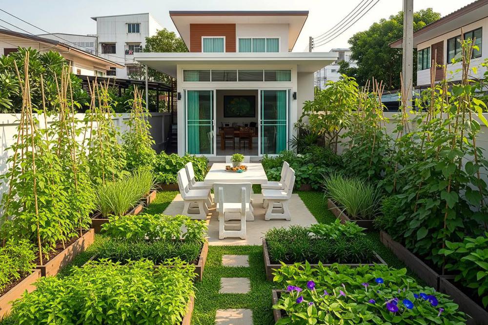 ไอเดียสวนผักหลังบ้าน รูปที่ 1
