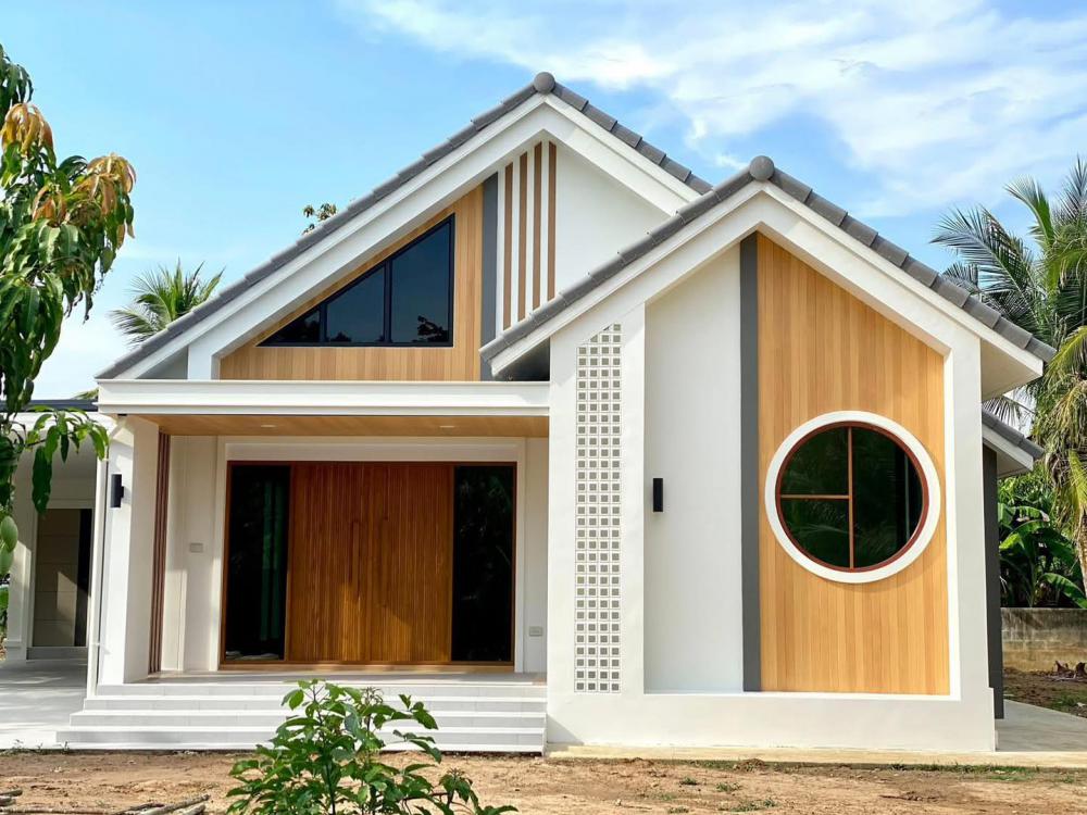 แบบบ้านชั้นเดียว สไตล์มินิมอล ฟังก์ชัน 3 ห้องนอน 2 ห้องน้ำ