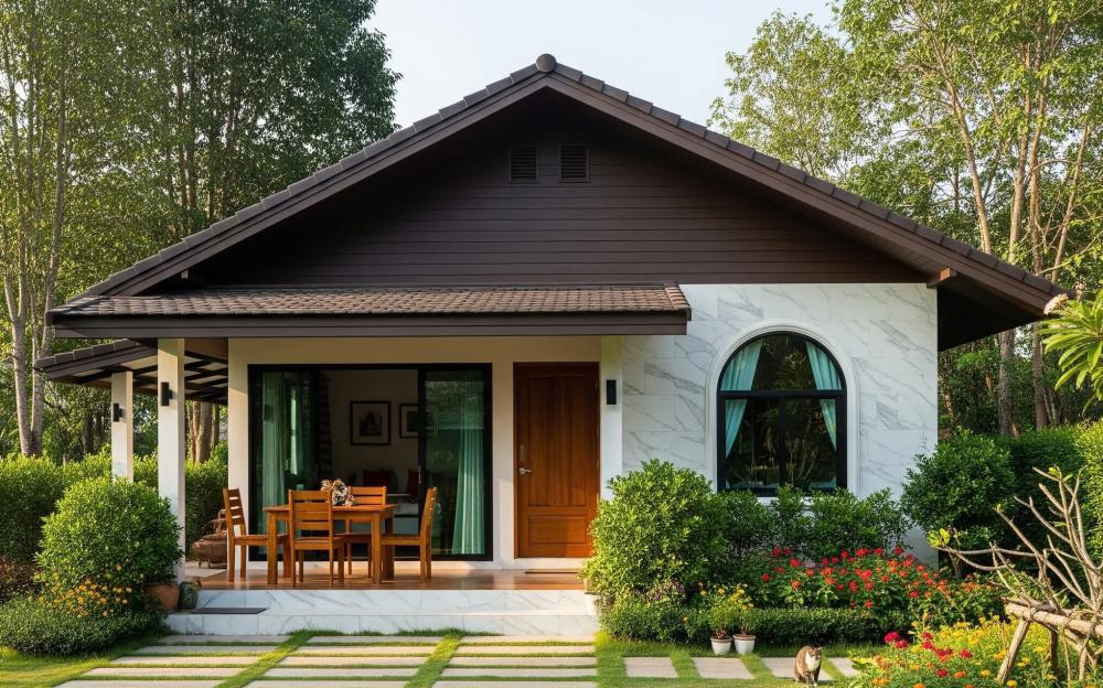 บ้านสไตล์นอร์ดิกมินิมอล 3 ห้องนอน 2 ห้องน้ำ 1 ห้องครัว 1 ห้องนั่งเล่น พื้นที่ใช้สอย 85 - 135 ตารางเมตร รูปที่ 4