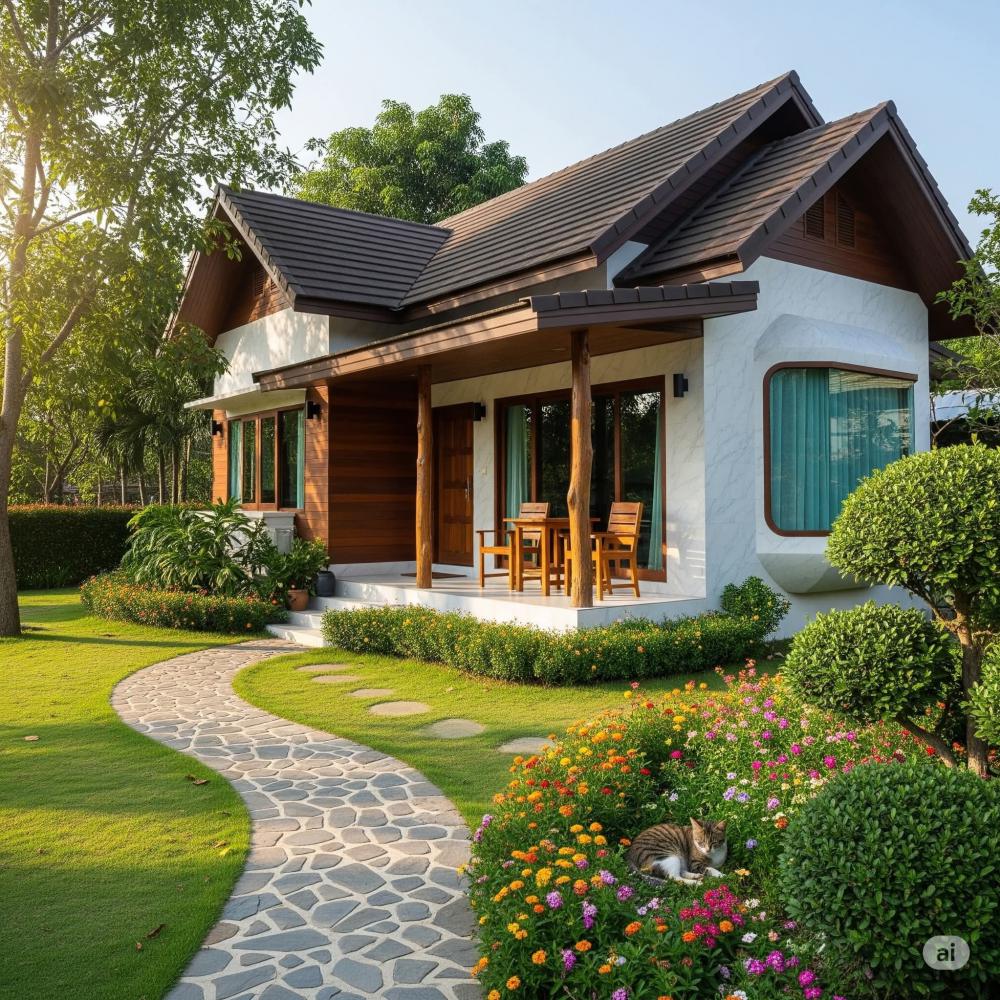 บ้านสไตล์นอร์ดิกมินิมอล 3 ห้องนอน 2 ห้องน้ำ 1 ห้องครัว 1 ห้องนั่งเล่น พื้นที่ใช้สอย 85 - 135 ตารางเมตร รูปที่ 7