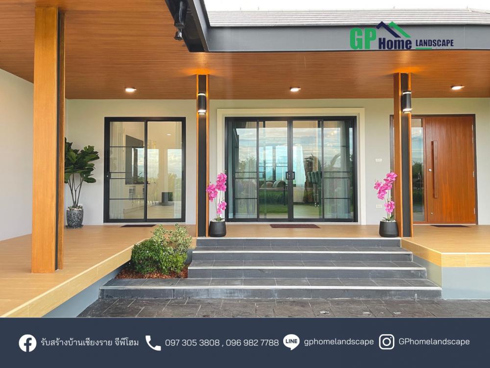 แบบบ้านชั้นเดียวสไตล์คอนเทมโพรารี่ 3 ห้องนอน 2 ห้องน้ำ 1  ห้องโถง 1 แต่งตัว 1 ห้องเก็บของ รูปที่ 12