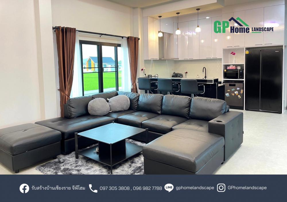 แบบบ้านชั้นเดียวสไตล์คอนเทมโพรารี่ 3 ห้องนอน 2 ห้องน้ำ 1  ห้องโถง 1 แต่งตัว 1 ห้องเก็บของ รูปที่ 17