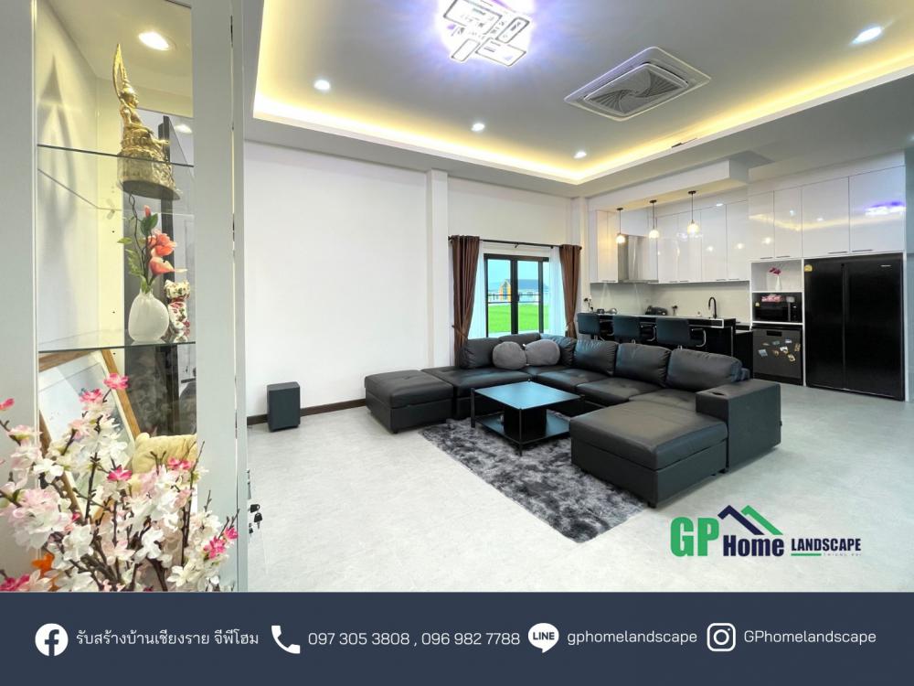 แบบบ้านชั้นเดียวสไตล์คอนเทมโพรารี่ 3 ห้องนอน 2 ห้องน้ำ 1  ห้องโถง 1 แต่งตัว 1 ห้องเก็บของ รูปที่ 18