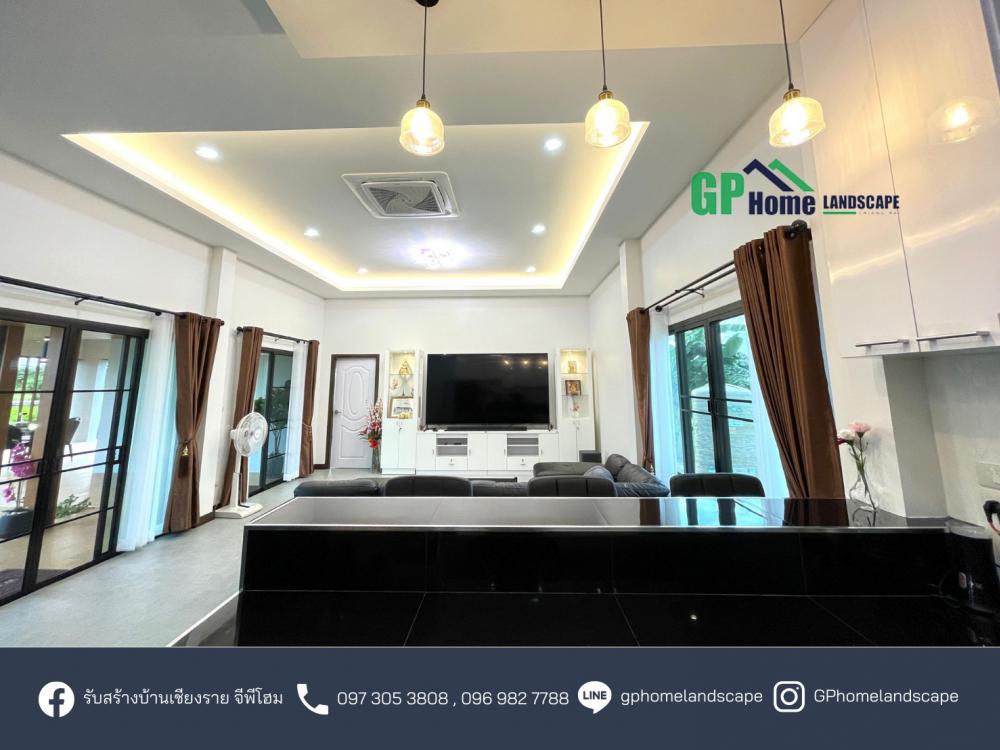 แบบบ้านชั้นเดียวสไตล์คอนเทมโพรารี่ 3 ห้องนอน 2 ห้องน้ำ 1  ห้องโถง 1 แต่งตัว 1 ห้องเก็บของ รูปที่ 19