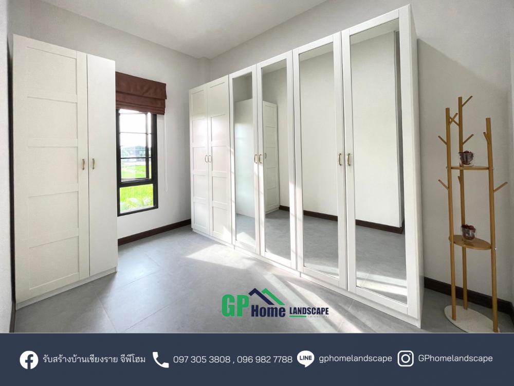 แบบบ้านชั้นเดียวสไตล์คอนเทมโพรารี่ 3 ห้องนอน 2 ห้องน้ำ 1  ห้องโถง 1 แต่งตัว 1 ห้องเก็บของ รูปที่ 20