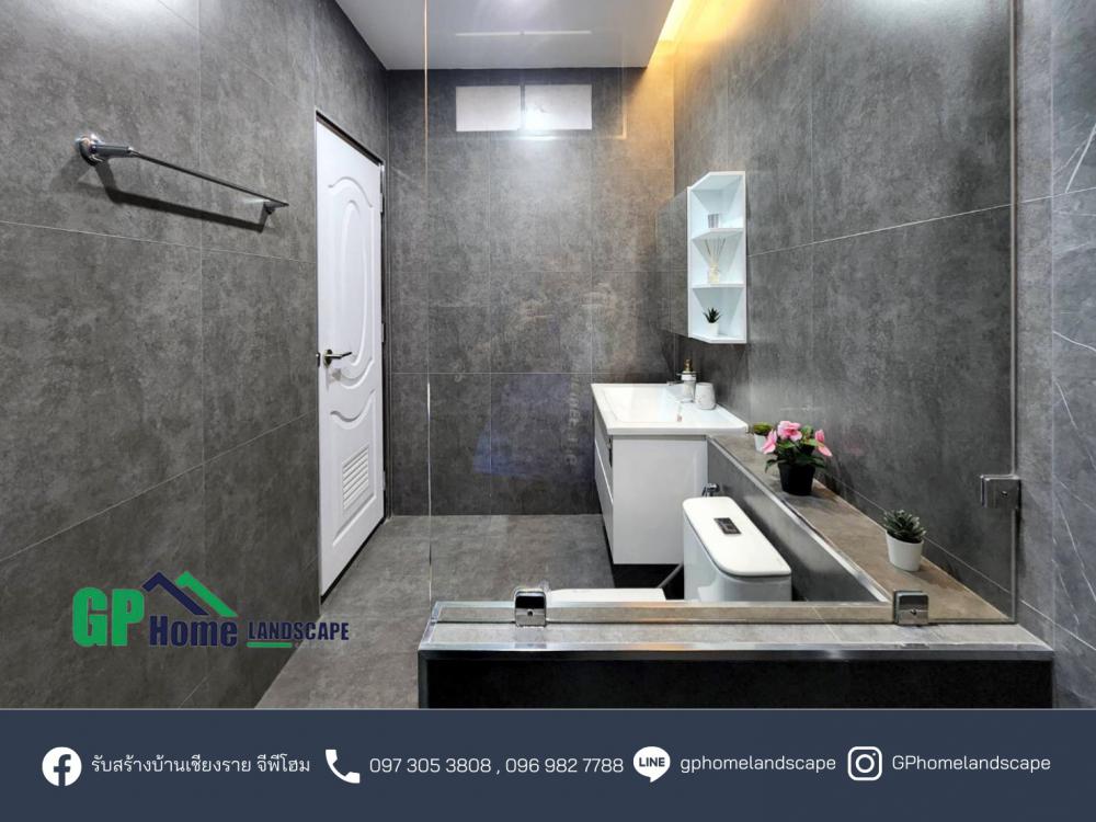 แบบบ้านชั้นเดียวสไตล์คอนเทมโพรารี่ 3 ห้องนอน 2 ห้องน้ำ 1  ห้องโถง 1 แต่งตัว 1 ห้องเก็บของ รูปที่ 27