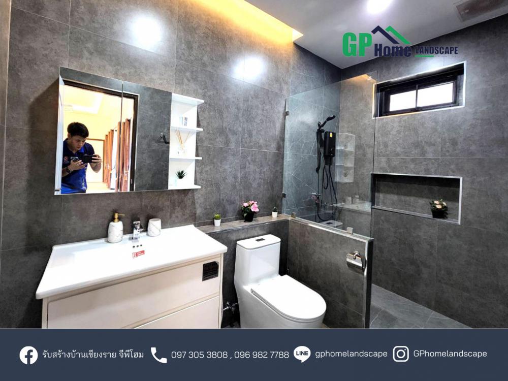 แบบบ้านชั้นเดียวสไตล์คอนเทมโพรารี่ 3 ห้องนอน 2 ห้องน้ำ 1  ห้องโถง 1 แต่งตัว 1 ห้องเก็บของ รูปที่ 29