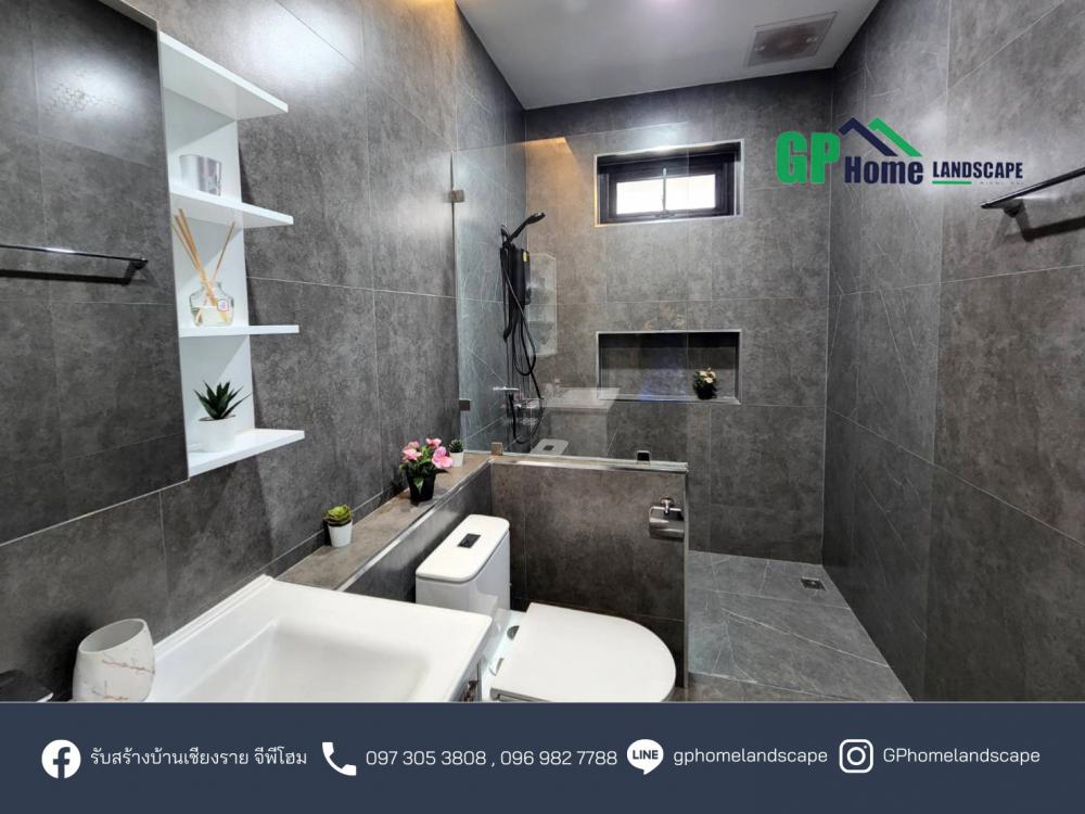 แบบบ้านชั้นเดียวสไตล์คอนเทมโพรารี่ 3 ห้องนอน 2 ห้องน้ำ 1  ห้องโถง 1 แต่งตัว 1 ห้องเก็บของ รูปที่ 30