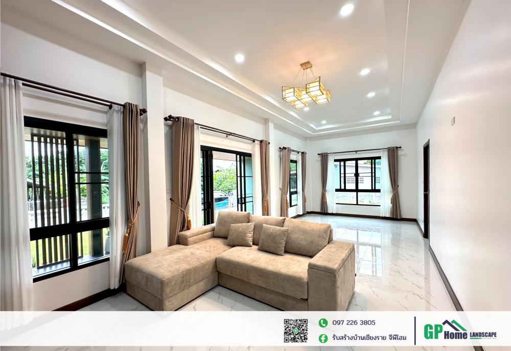 บ้านพักอาศัยชั้นเดียว สไตล์คอมเทมโพรารี่ 3 ห้องนอน 2 ห้องน้ำ รูปที่ 12