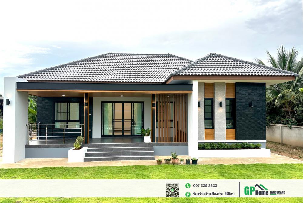 บ้านพักอาศัยชั้นเดียว สไตล์คอมเทมโพรารี่ 3 ห้องนอน 2 ห้องน้ำ รูปที่ 13