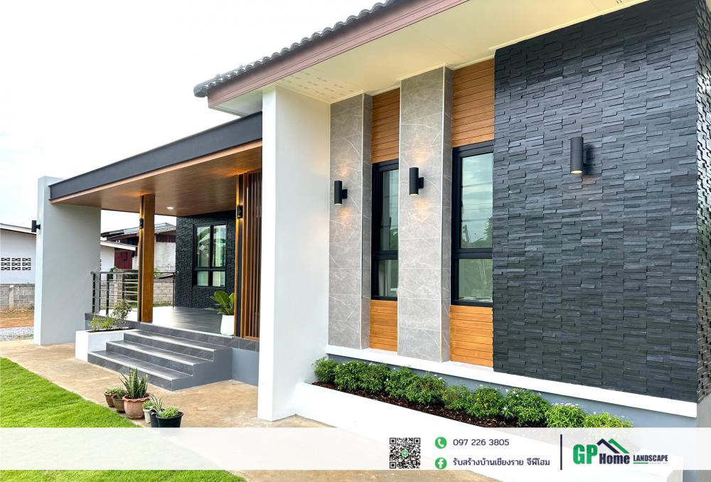 บ้านพักอาศัยชั้นเดียว สไตล์คอมเทมโพรารี่ 3 ห้องนอน 2 ห้องน้ำ รูปที่ 4