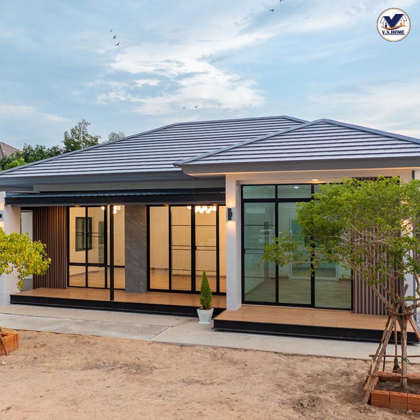 บ้านพักอาศัยชั้นเดียว ทรงทันสมัย รูปที่ 14