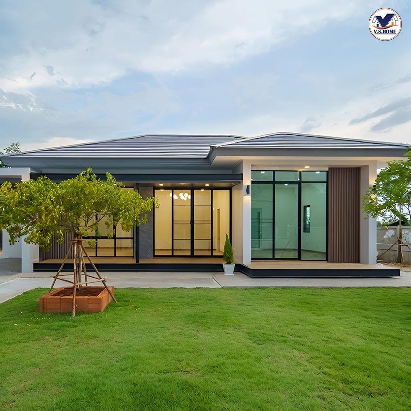 บ้านพักอาศัยชั้นเดียว ทรงทันสมัย รูปที่ 16