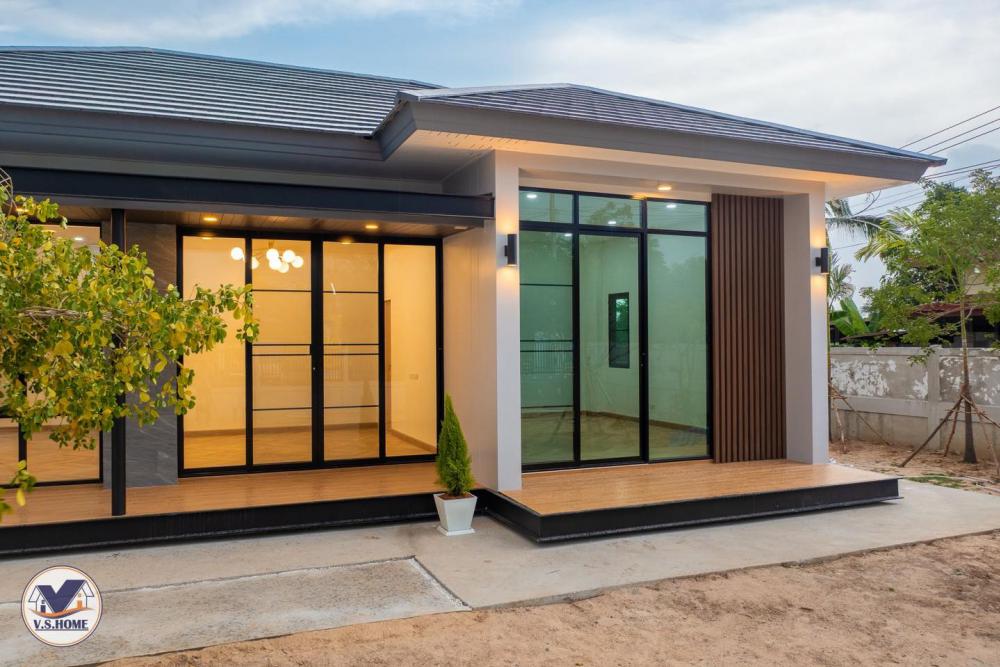 บ้านพักอาศัยชั้นเดียว ทรงทันสมัย รูปที่ 18