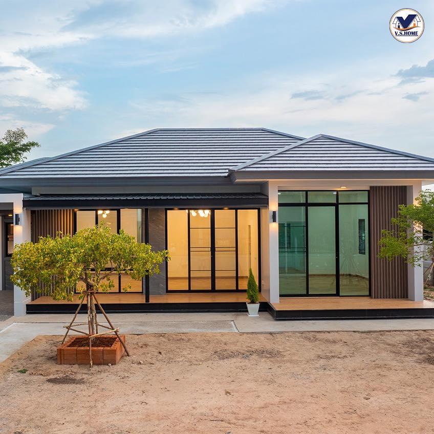 บ้านพักอาศัยชั้นเดียว ทรงทันสมัย รูปที่ 40