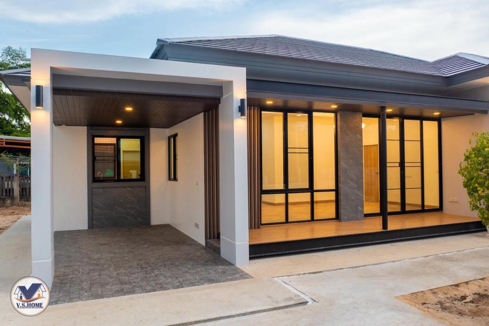 บ้านพักอาศัยชั้นเดียว ทรงทันสมัย รูปที่ 39