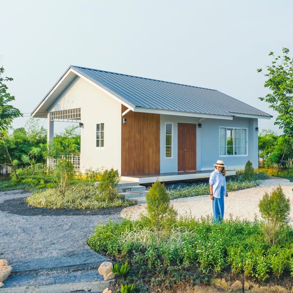 ไอเดียบ้านหลังเล็กแบบมินิมอล และจัดสวนน่ารักน่าอยู่ รูปที่ 4