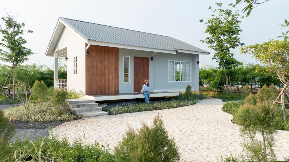 ไอเดียบ้านหลังเล็กแบบมินิมอล และจัดสวนน่ารักน่าอยู่ รูปที่ 5