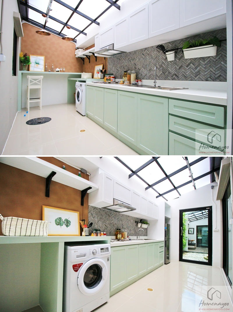50 ไอเดียต่อเติมครัวหลังบ้านเเบบสวยๆ รูปที่ 7