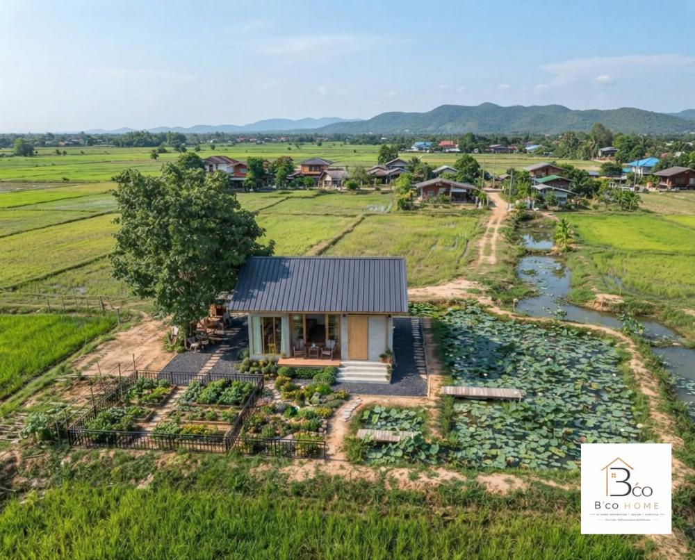 บ้านสวนสไตล์มินิมอลมูจิ ล้อมรอบไปด้วยสระน้ำและสวน รูปที่ 2