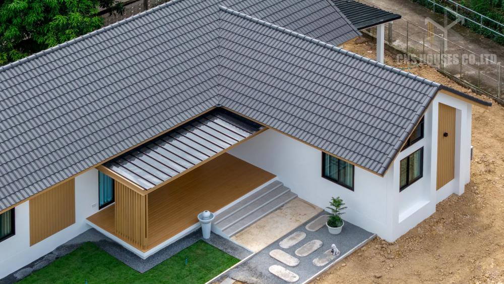 บ้านพักอาศัย 1ชั้นสไตล์ Minimal ทรงตัวแอล รูปที่ 14