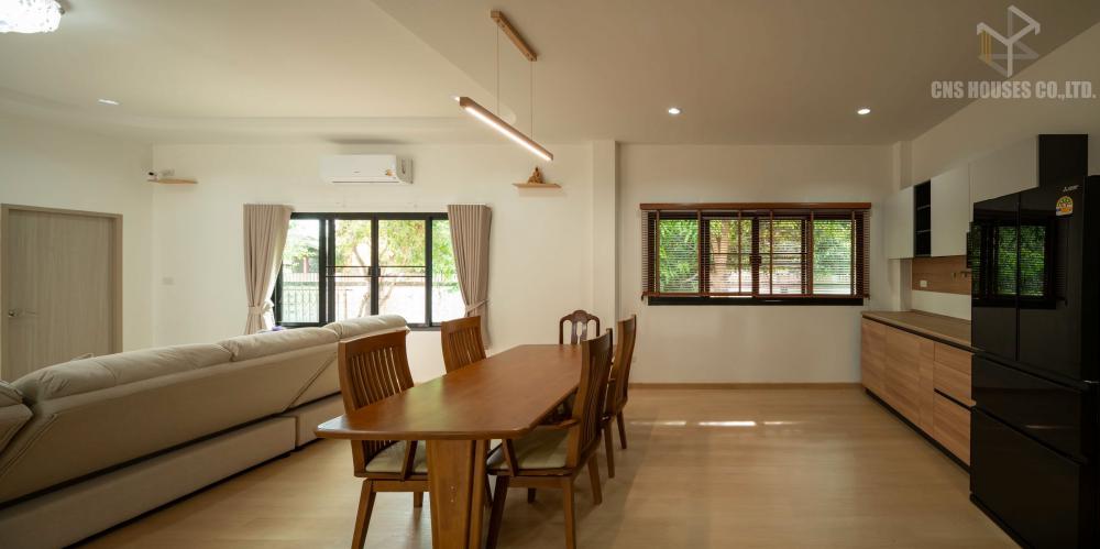 บ้านพักอาศัย 1ชั้นสไตล์ Minimal ทรงตัวแอล รูปที่ 6